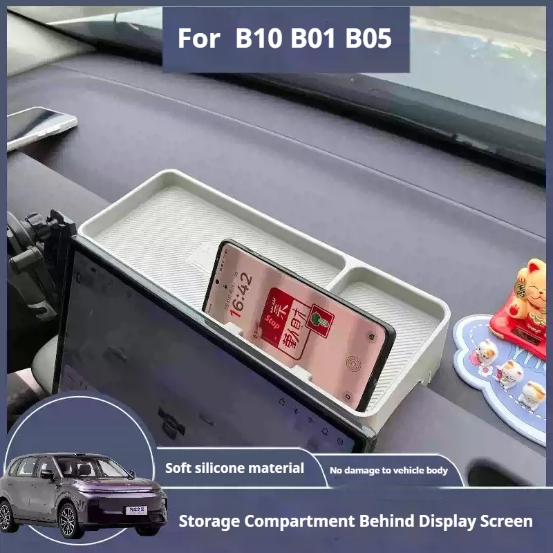 

Car Storage Box Behind The Central Control Screen for Leapmotor B10 B01 B05 Lafa5 B03X A10 Instrument Panel Tray Car Accessories