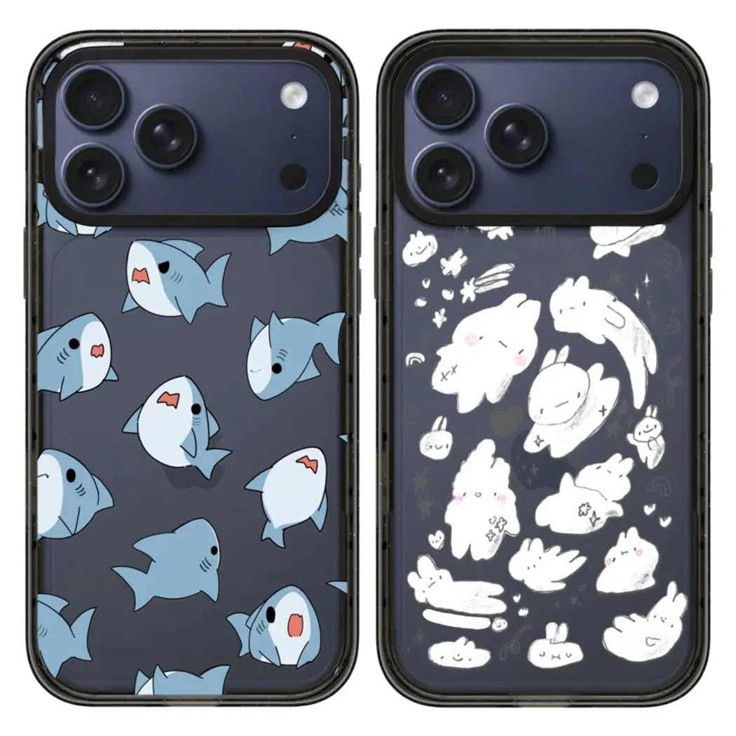 

Sharks Acrylic Black Border Magnetic Case: Compatible with IPhone 17 16 15 14 13 12 Pro Max 17 Air