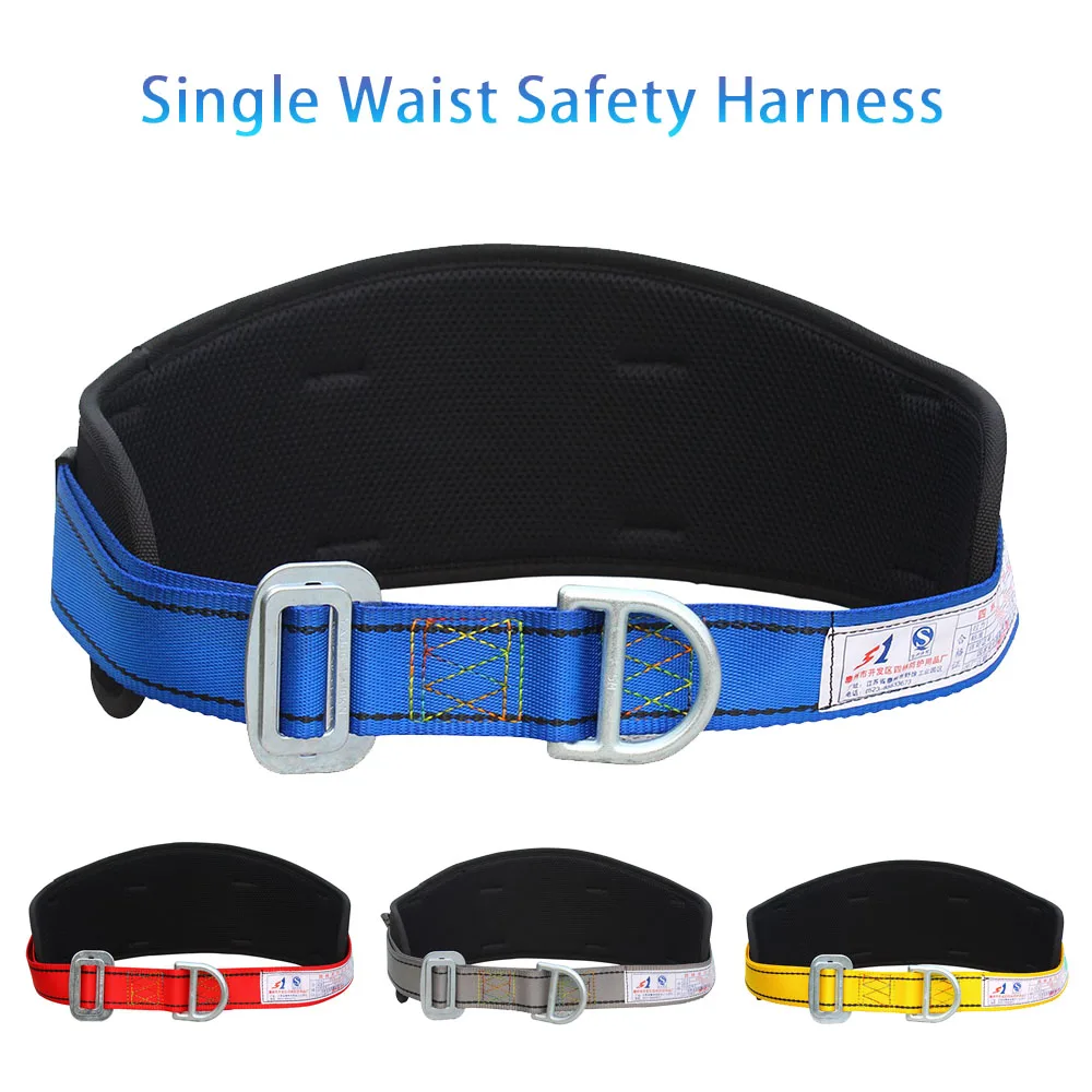 Single Waist Safety Harness Aerial Work Safety Belt Outdoor Rock Climbing Mountaineering Construction Body Protective Equipment