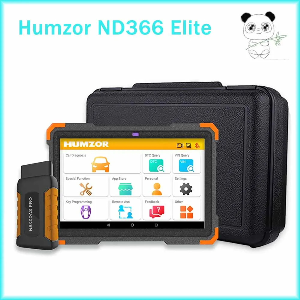 

Newest Humzor ND366 Elite Professional Full System OBD2 Scanner Car Diagnostic Tool for ABS Airbag Oil EPB DPF Key Programming