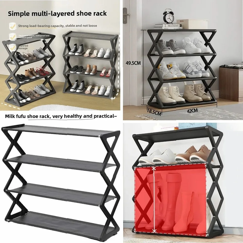

Multi-layer Household Shoe Rack, Entry-Level Shoe Storage Rack, Space-Saving, Compact Footprint, Shoe Organizer for Home