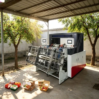 Fully Automatic High Speed Paper Box Making Machine Hamburger Forming Equipment Carton Erecting Unit Disposable Sale