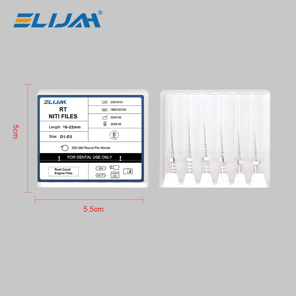 6Pcs/Box Dental Retreatment Engine Root Canal NiTi File Denspay D1-D3 NiTi Super D Rotary Files For Root Canal Cleaning Tools
