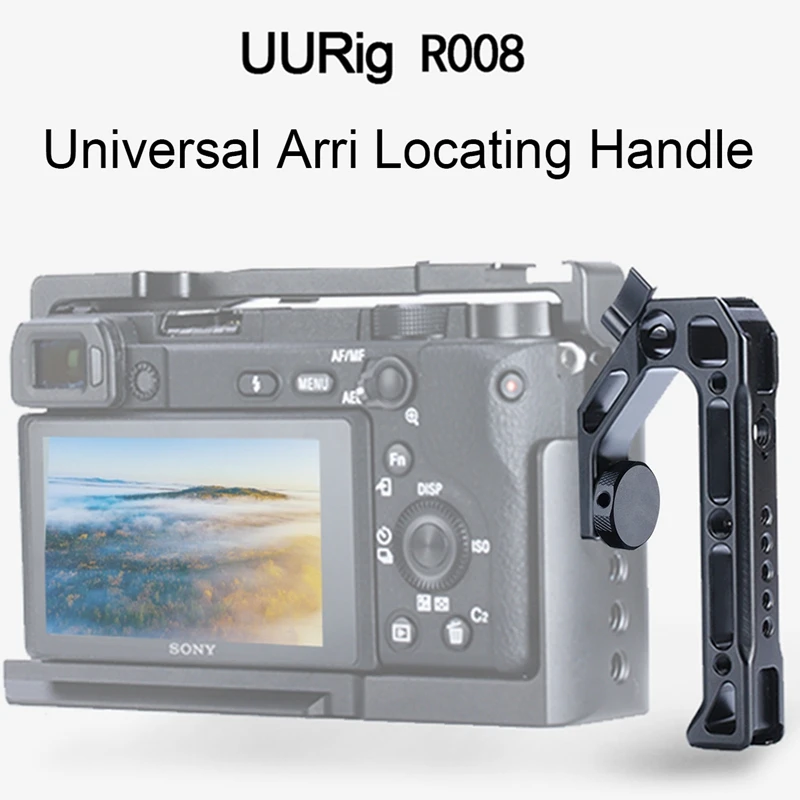 UURig R008 DSLR Camera Top Handle Hand Grip Metal Cold Shoe Adapter Mount Universal Arri Locating Handle for Sony Nikon Canon