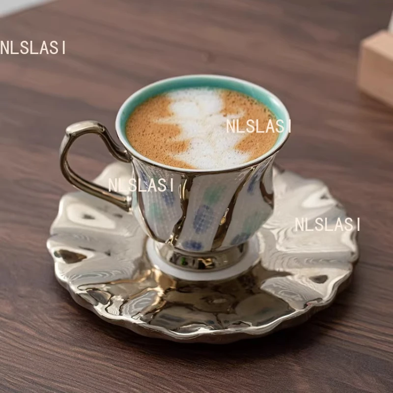 Texture Coffee Cup European Afternoon Teacup Set Ceramic Minimalist Milk Cup Coffee Cup and Saucer Drinking Utensils Coffeeware