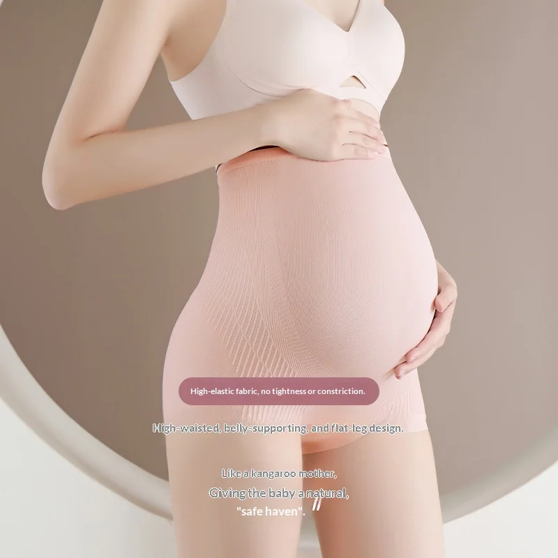High-Waist Plus-Size Maternity Underwear, Specially Designed for Pregnancy, Mid-to-Late Stage, Pure Cotton with Extended Crotch