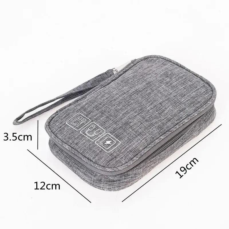 Multi-purpose Cable Storage Bag Electronic Organizer Digital Charger Wires USB Power Pouch Portable Travel Accessories Supplies view 6