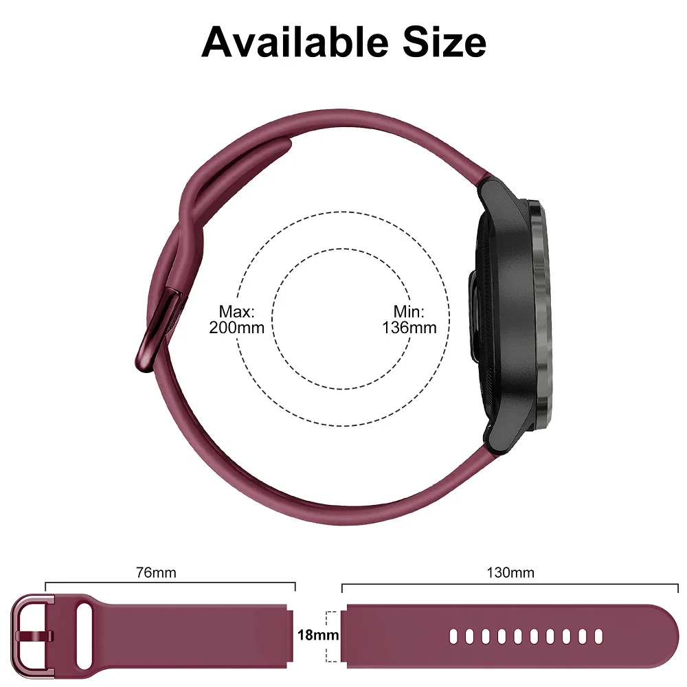 Horlogeband voor Fossil Women's Gen 4 Venture HR, 18 mm Quick Release-band voor Fossil Women's Gen 6 42 mm / Charter HR / Gen 5E 42 mm / TicWatch C2