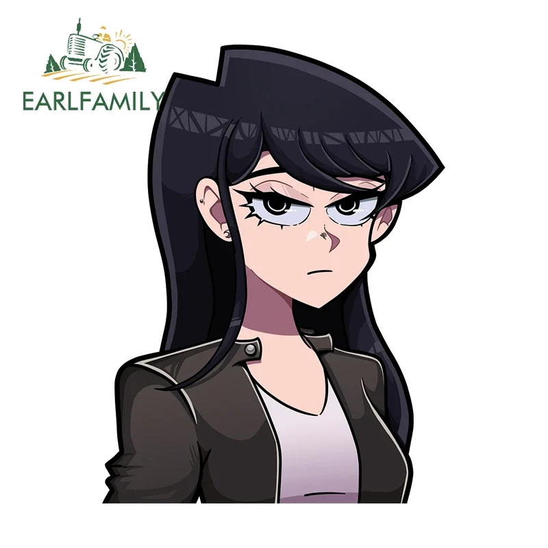 

EARLFAMILY 13cm X 9.7cm For Komi Anime Fanart Car Sticker Amusing Anime Waterproof Decal Personality Creative Auto Racing Decor