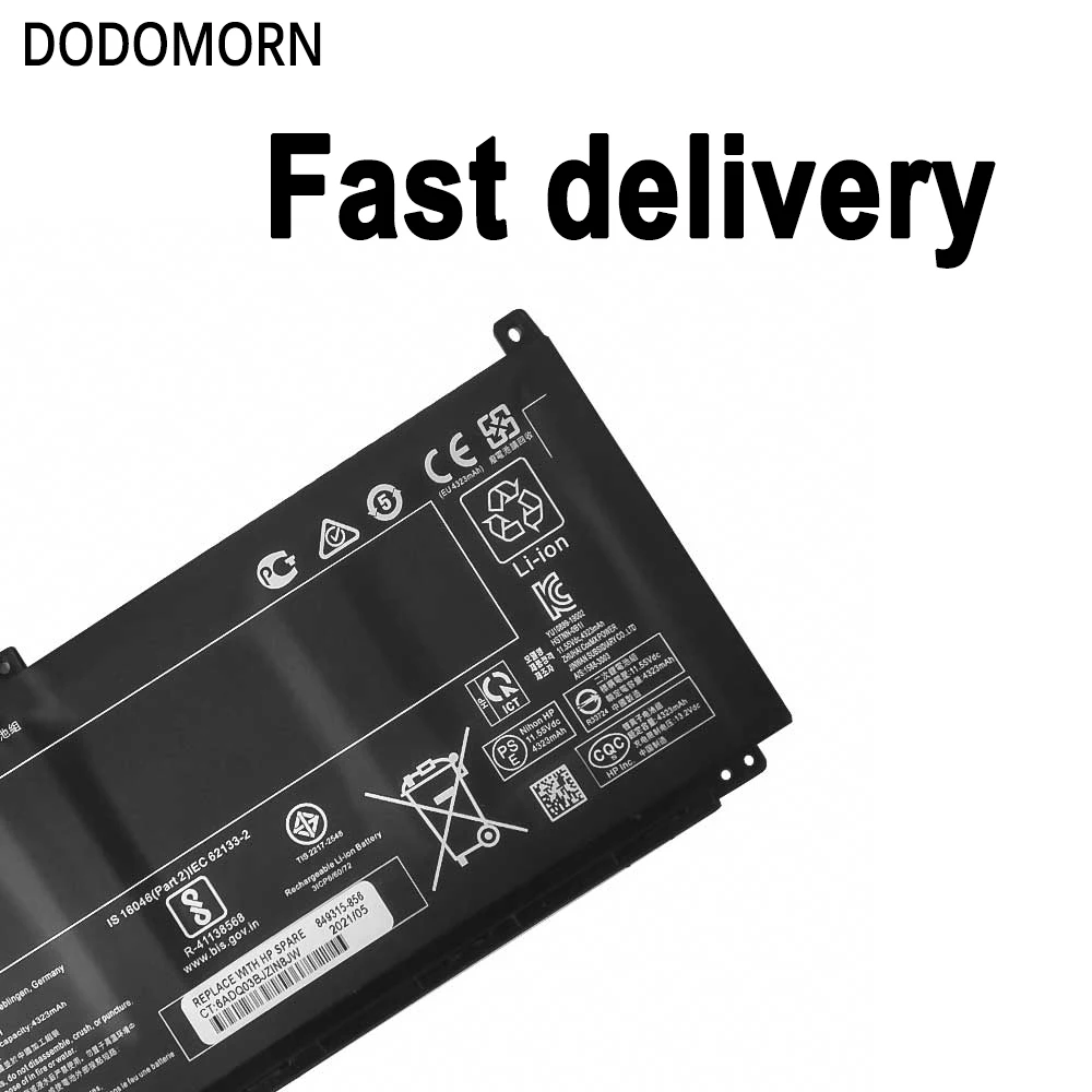 Imagem -06 - Dodomorn Nova Bateria Pg03xl para hp Pavilion Gaming 15-dk Dk0003nq 15-dk0020tx 15-ec 15-ec0000 Omen 5x Fpc52 Hstnn-db9g L484302b