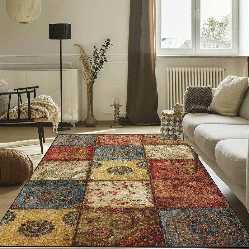 Persia Mandala Big Carpets for Living Room Home Non-slip Washable Large Area Turkey Rugs for Bedroom Parlor Floor Mat