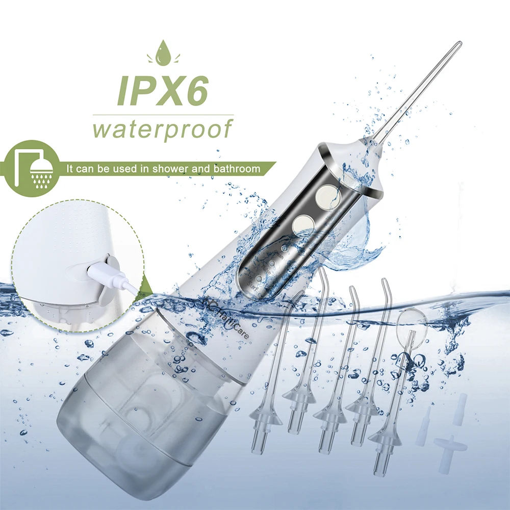 Water Dropper Oral Irrigator Electric Dental Water Flosser Teeth Whitening 350ml Water Tank Waterproof Teeth Cleaner Home