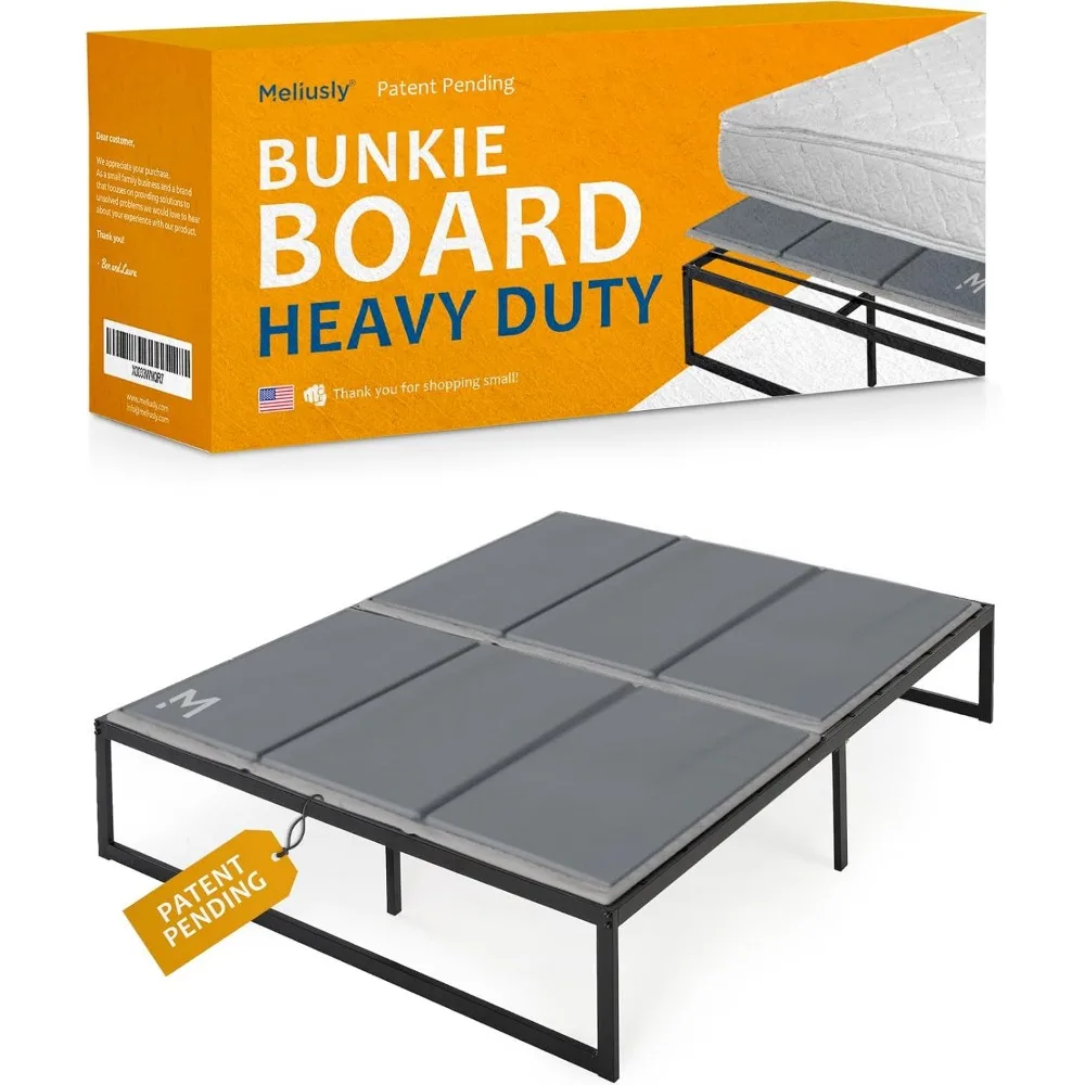 

Meliusly Heavy Duty 10mm Bunkie Board Queen Size (76x80'') Patent Pending Low Profile Bed Board Design - Breathable, Noise Minim