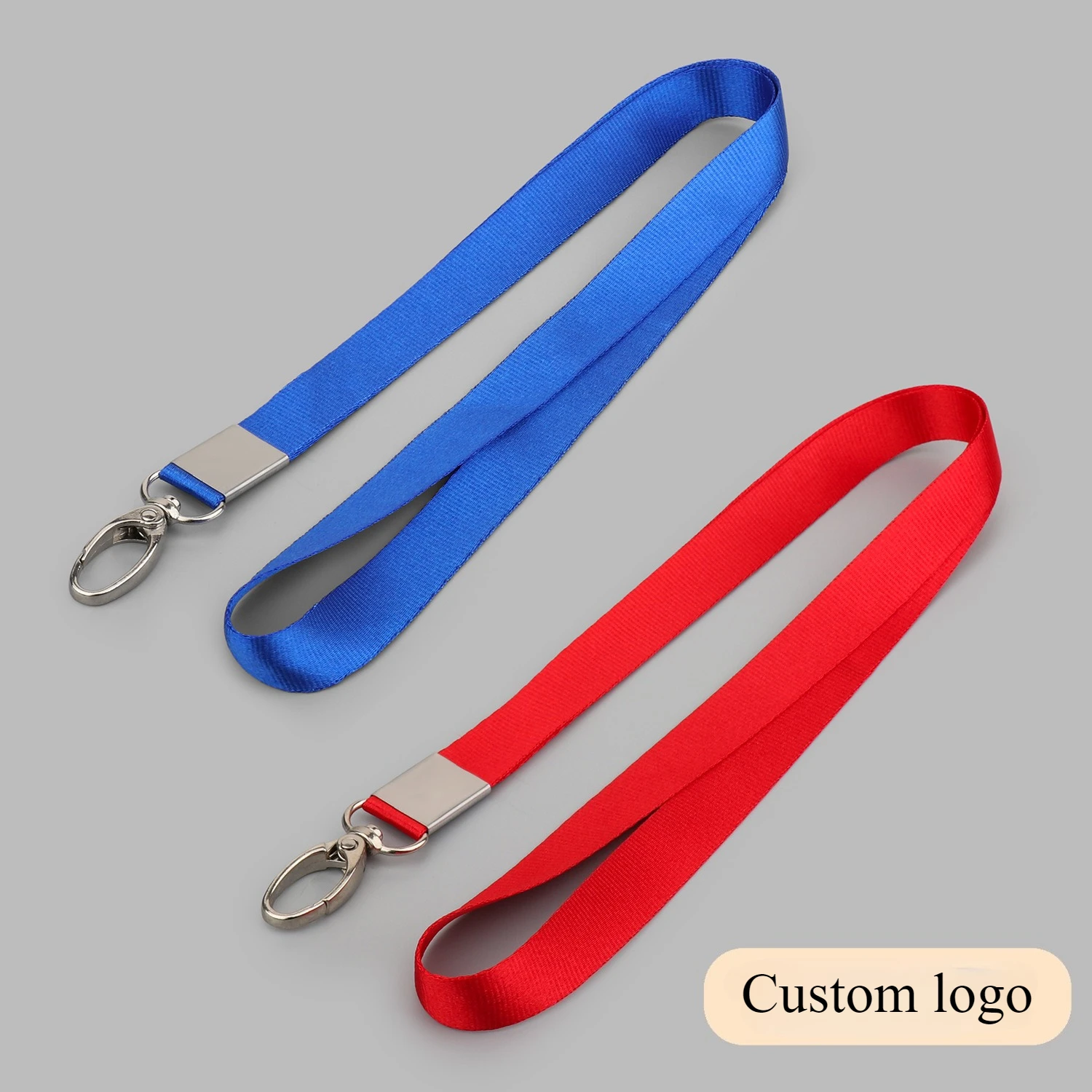 100PCS Free Custom Key Chain Lanyards ID Hanging Strap Neck Hanging Lanyard Customized ID Badge Holder Straps
