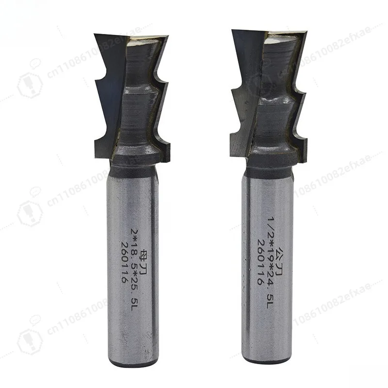 Dovetail Male & Female Tenon Cutter, Alloy Water Drop Tenon Bit for Solid Wood Bed diy