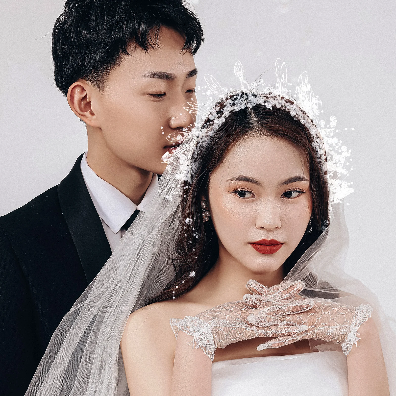 

Pink Crystal Pearl Hairpin U shaped Accessories 3 Pieces Wedding Crown Bride Headpiece Women Crystal Hair Jewelry