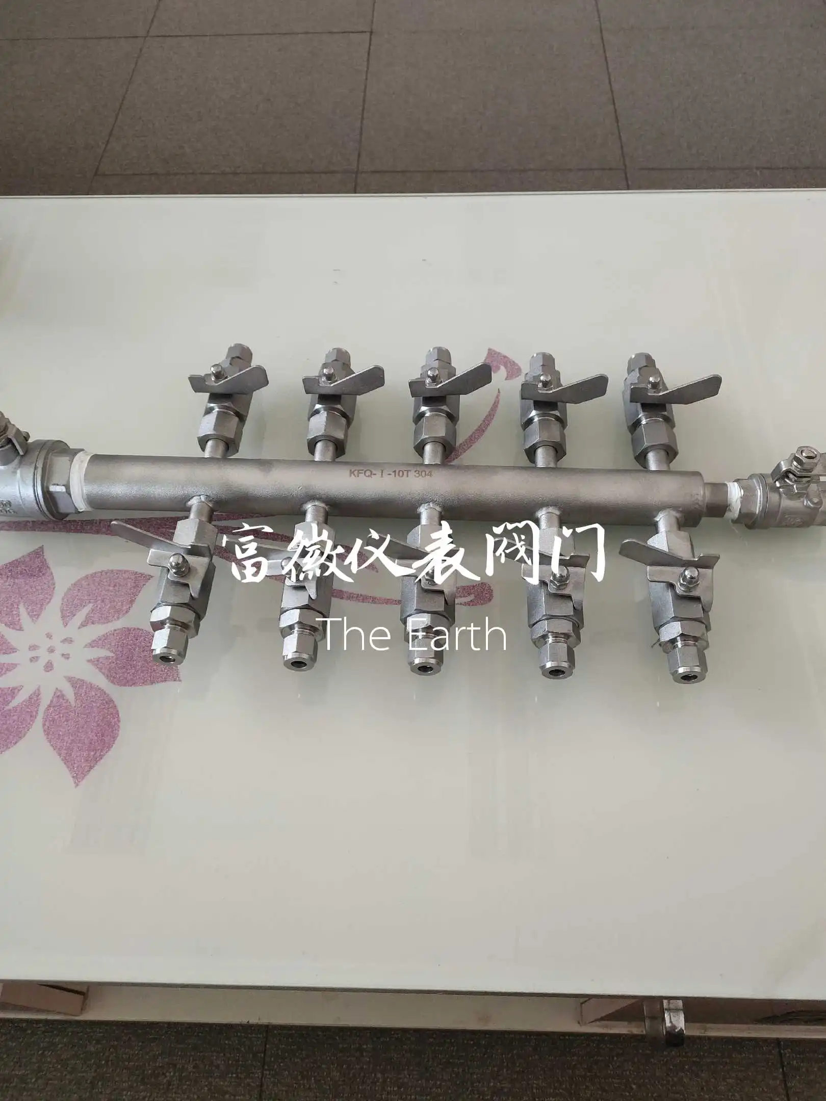 Stainless steel air source distributor, air distribution block multi-pipeline air exhaust