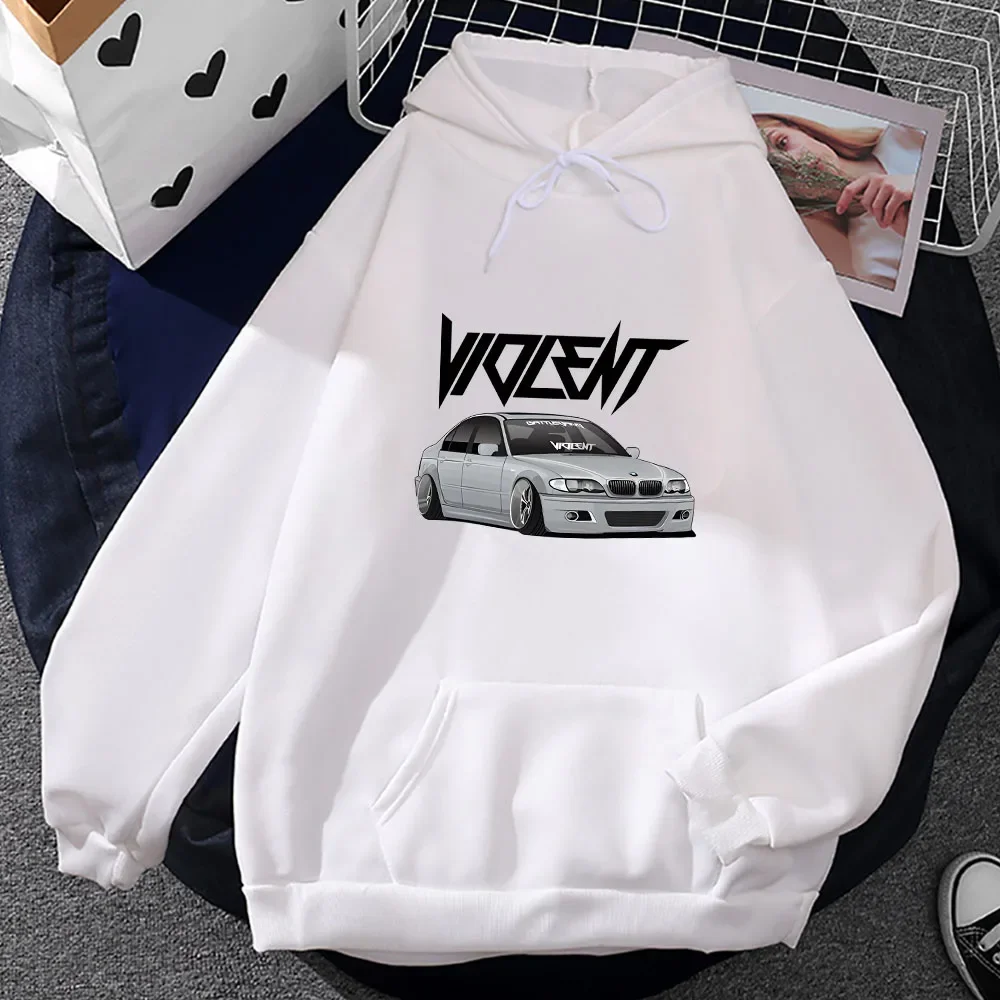 Men Car Graphic Hoodies Handsome Street Sweatshirt Autumn Winter Fleece Clothing Female/male Comfortable Casual Pullovers