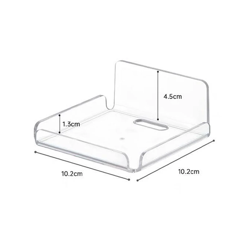 Wall Wifi Router Shelf TV Set-Top Box Holder Wall Mounted Camera Monitoring Clear Storage Rack Drill-free Bracket