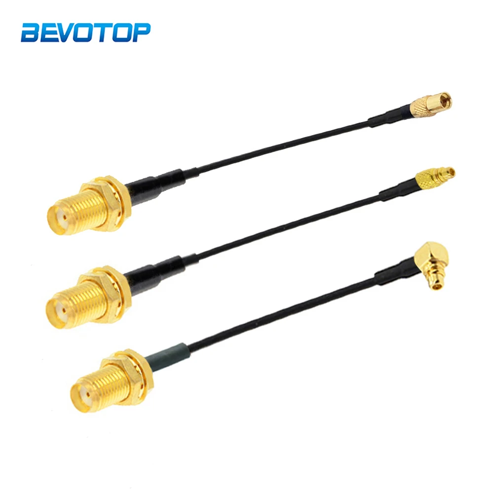 1PCS SMA Bulkhead to MMCX FPV Antenna Adapter RF1.37 RF Coaxial Extension Jumper Cable for PandaRC RC Drone Part