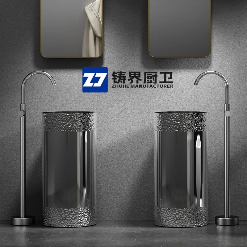 HXL Stainless Steel Wash Basin Water Ripple Face Washing Sink