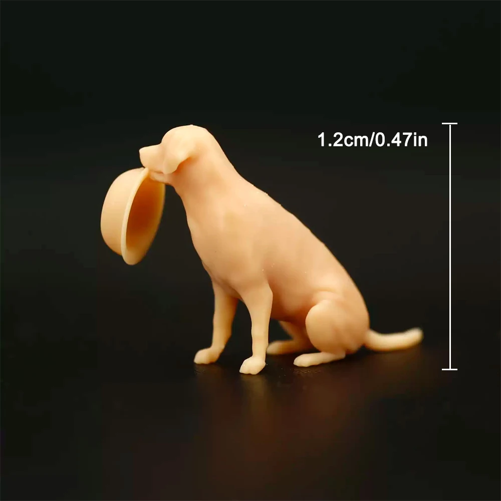 1/64 Golden Retriever Shiba Inu Precyzyjnie rzeźbiony biały model z żywicy dla dorosłych Ręcznie malowane rekwizyty Artisan Craft Display