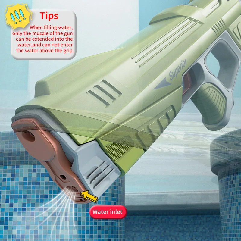 Electric Continuous Shooting Water Gun for Adults Children Automatic Replenish Water with One Click  Summer Outdoor Toy for Kids view 5