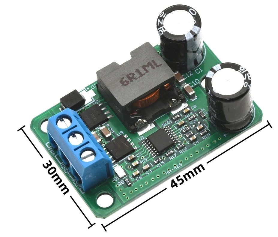DC-DC Step-Down Buck-Wandlermodul 9-35V 12V 24V auf 5V 5A 25W Synchron-Gleichrichter-Netzteilplatine – Detail 2