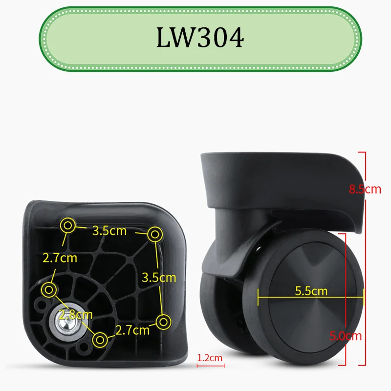 Adequado Para Lock & Lock LW304 Universal Roda Trolley Caso Roda Polia De Bagagem De Substituição Rodízios Deslizantes Reparo Resistente Ao Desgaste