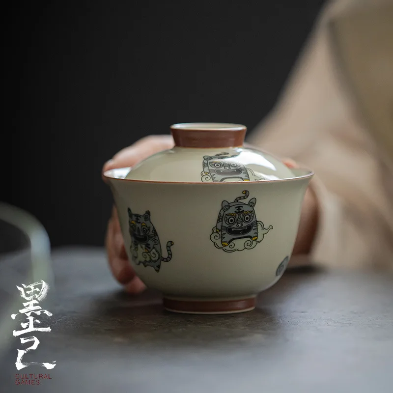 Chinese Mugs Chawan Gaiwan Tea Cup Porcelain Tea Bowl Puer Soup with Lid Tureen Chhai Kung Fu Tea Dehua Town pears with lids