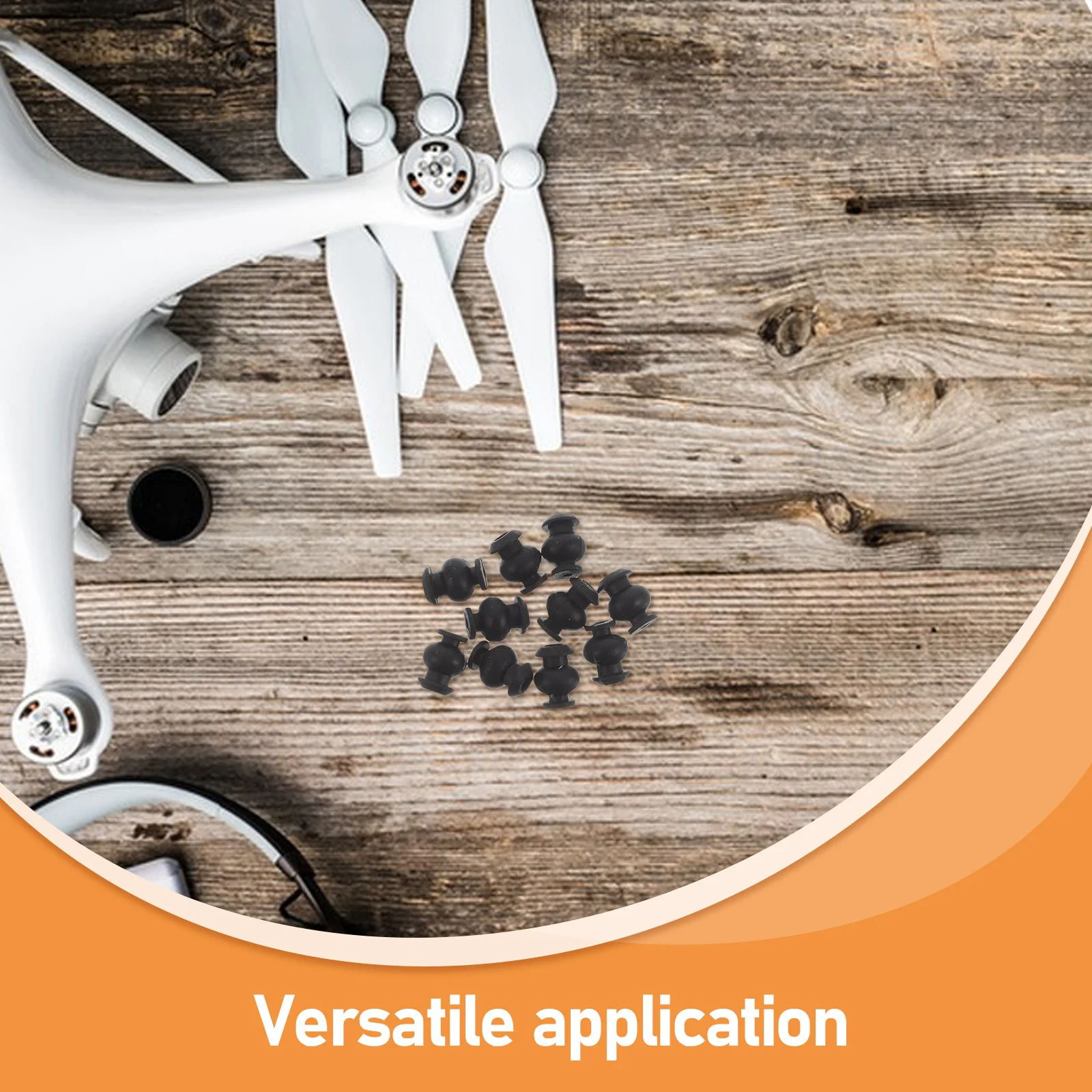 10 قطعة كرات امتصاص الصدمات أسود اللون مكافحة الاهتزاز المعزل جبل المطاط الكرة رئيس Gimbal استقرار التحكم عن بعد اللعب