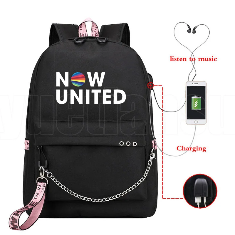 Luxury Popular Now United USB Student School Bags Unisex Print Oxford Waterproof Notebook multifunction Travel Backpacks