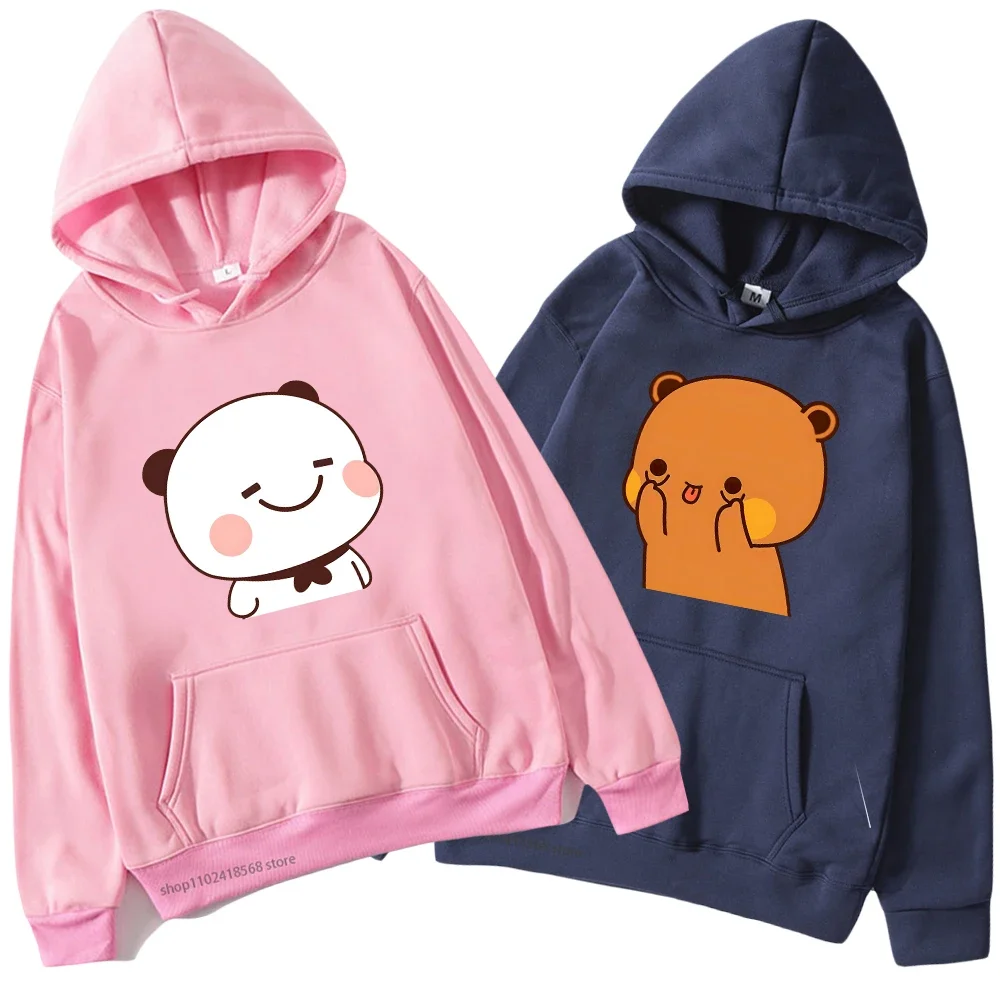 

Couple Clothes Funny Face Dudu Ble Ble Bubu Is Happy Face Graphic Hoodies Men's Sweatshirt Panda Bear Tops Y2k Sudaderas Women