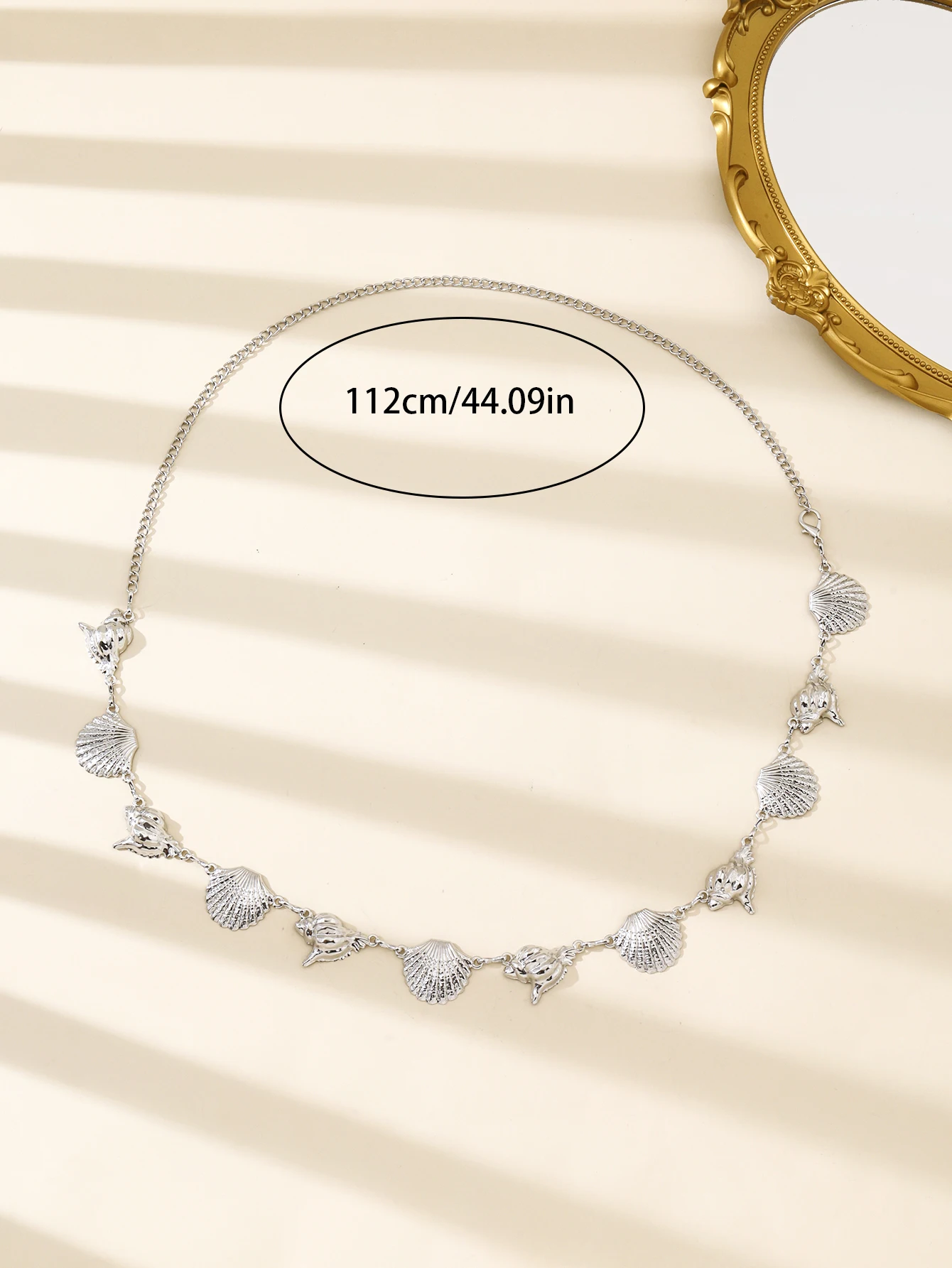 حزام بوهيمي على شكل صدفة فضية على شكل صدفة عصرية للسيدات مناسب لحفلات الزفاف الخارجية هدية للأصدقاء والأشقاء