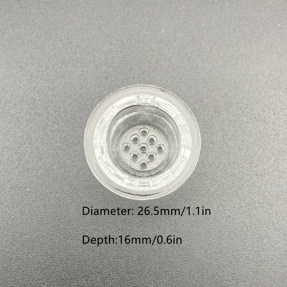 Glass Screen Bowls Filters with 1/9-Honeycomb Holes for Smoking Tobacco Pipe