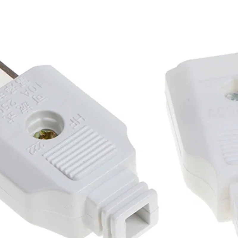 US 2 Flat Pin AC Electric Power Male Plug Female Socket Outlet Adapter Wire Plug Electrical Adapter AC Electrical Socket Outlet
