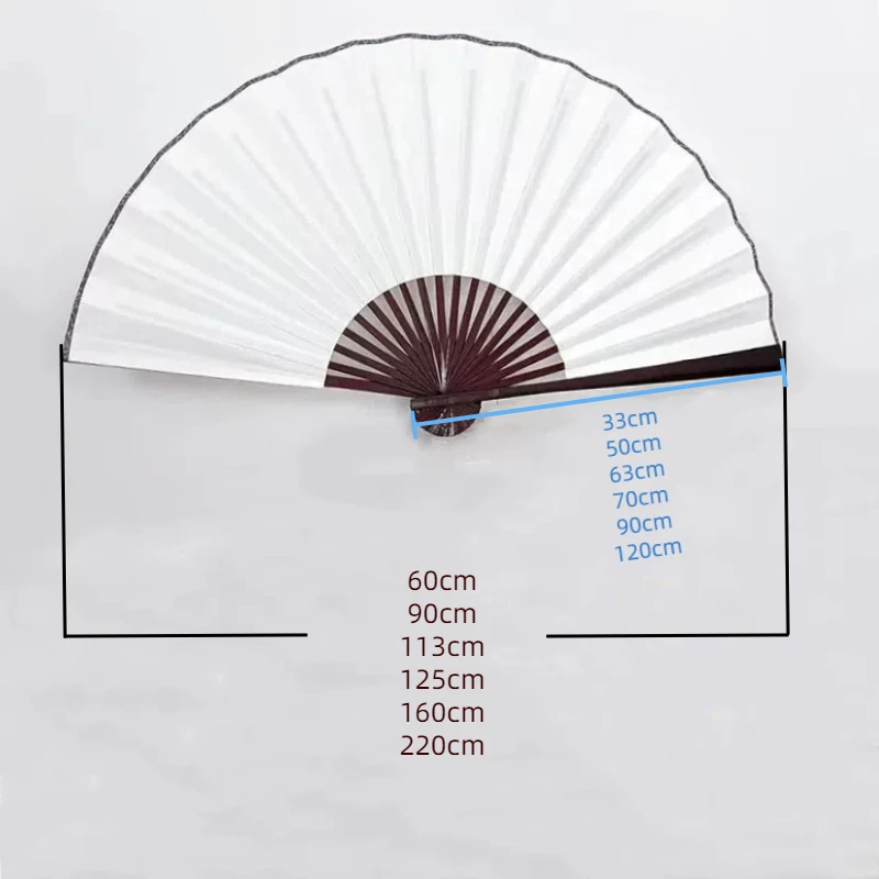 Große Leere Goldene Folien Xuan Papier Fan Retro Wand Montieren Malerei Kalligraphie DIY Papier Fan Oversize Haus Dekorative Falten Fan