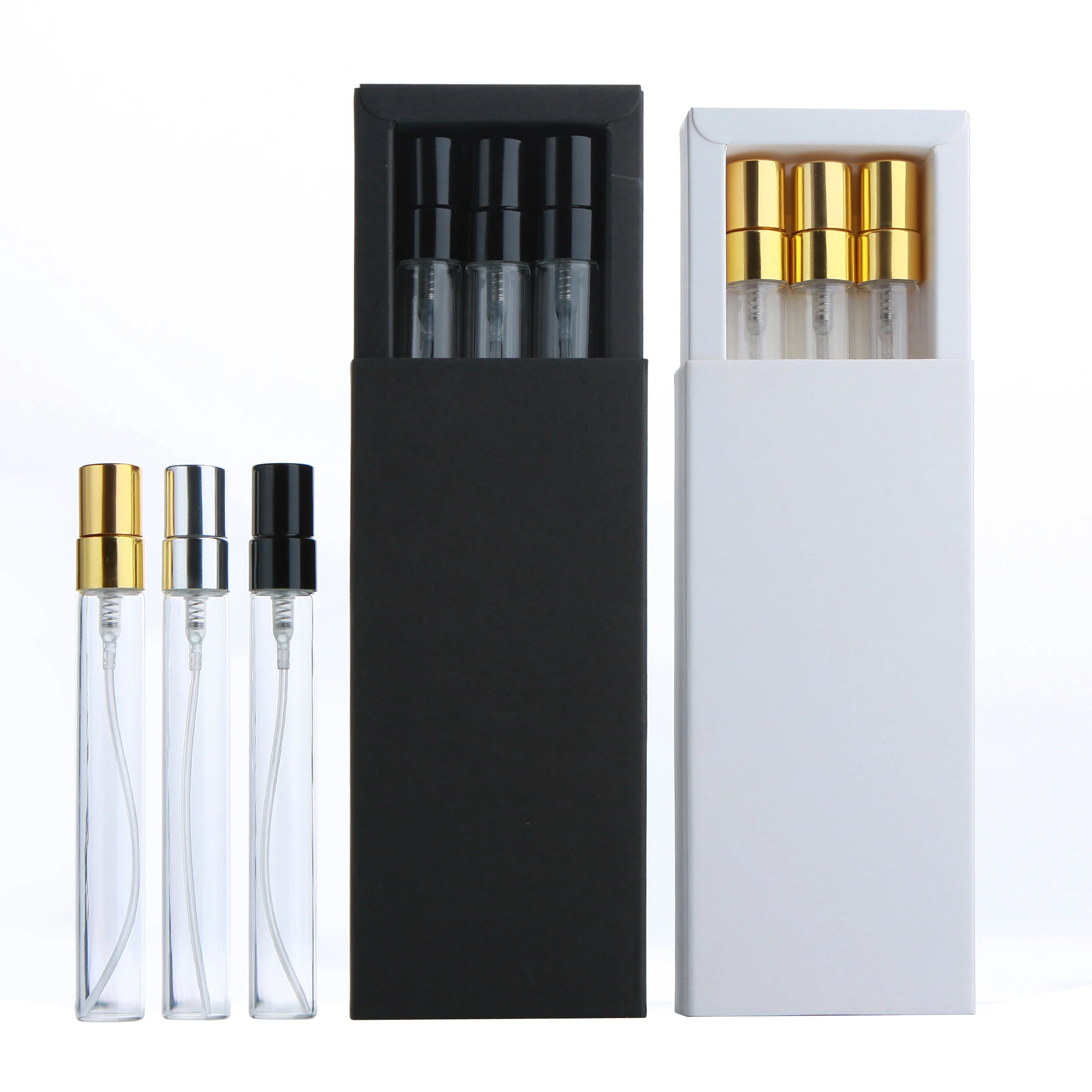 20 Stück 10-ml-Parfümflaschen, 3er-Pack mit Parfümbox, Zerstäuber, Glas-Sprühflaschen, nachfüllbarer Sprüher, individuelles Logo, gegen Aufpreis – Detail 8