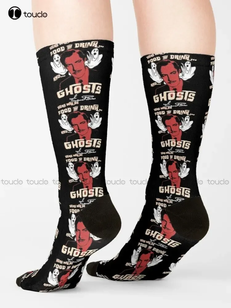 House On Haunted Hill T-Shirt Socks White Socks Mens Personalized Custom Unisex Adult Teen Youth Socks Custom Gift Streetwear