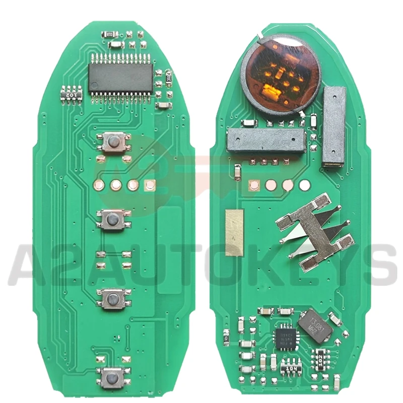 A2AUTOKEYS S 180144109   4 przyciski 4A Chip 433MHZ zdalny klucz do karty inteligentnej dla Nissan Rogue X-Trail 2014 2015 2016 2017 2018