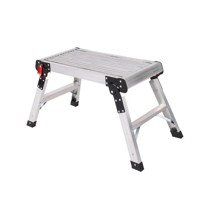 Aluminum Foldable Work Platform Wide Steps European Folding Workbench Car Wash Ladder