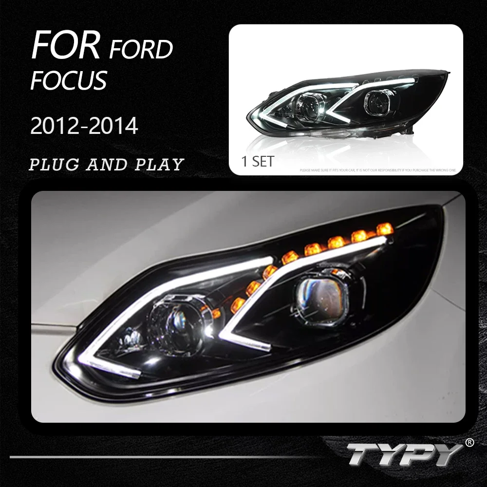 

TYPY Dynamic Signal Head Lamp Automotive Accessories Upgrade Modified New LED For Ford Focus 2012-2014 Headlights