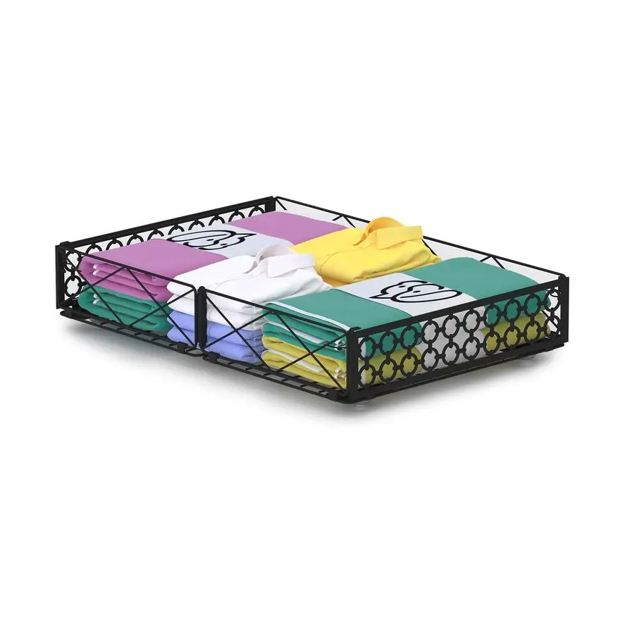 Rangement sous le lit avec roulettes, 1 paquet de conteneurs de rangement roulants sous le lit, bacs organisateurs pliables en métal sous le lit pour Bedr