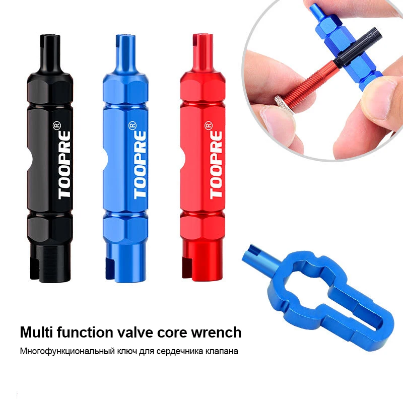 

1Pc Bike Schrader Valve Wrench Presta Valve Core Disassembly Multifunction Tool Bicycle Valve Core Removal Adapter Accessories