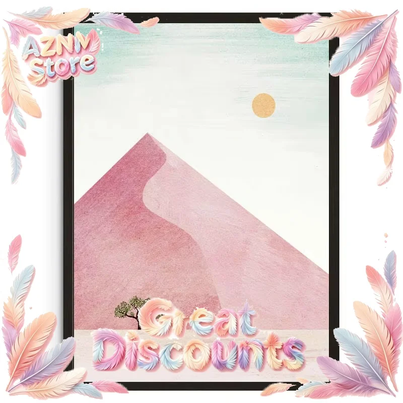 Spring & Summer Beach Sunset Scenery Poster Printing Modern Fresh Green Natural Landscape Frameless Canvas Art Home Decor 2026