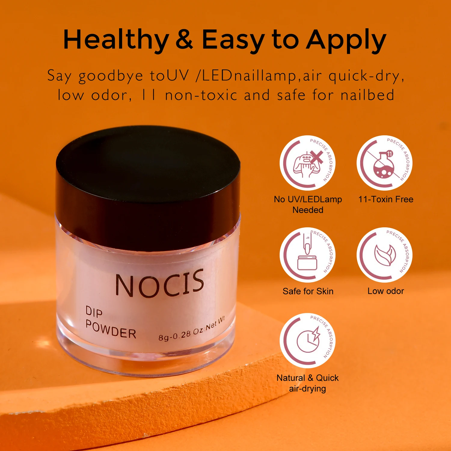 NOCIS 11pcs Dip Powder Nail Kit Starter 4 Colors Light Purple Glitter Neutral Acrylic Dipping Powder Liquid Set