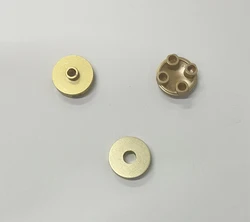 *Metallic Gold Round plate*  10 pcs DIY enlighten block brick part No.  Compatible With Other Assembles Particles