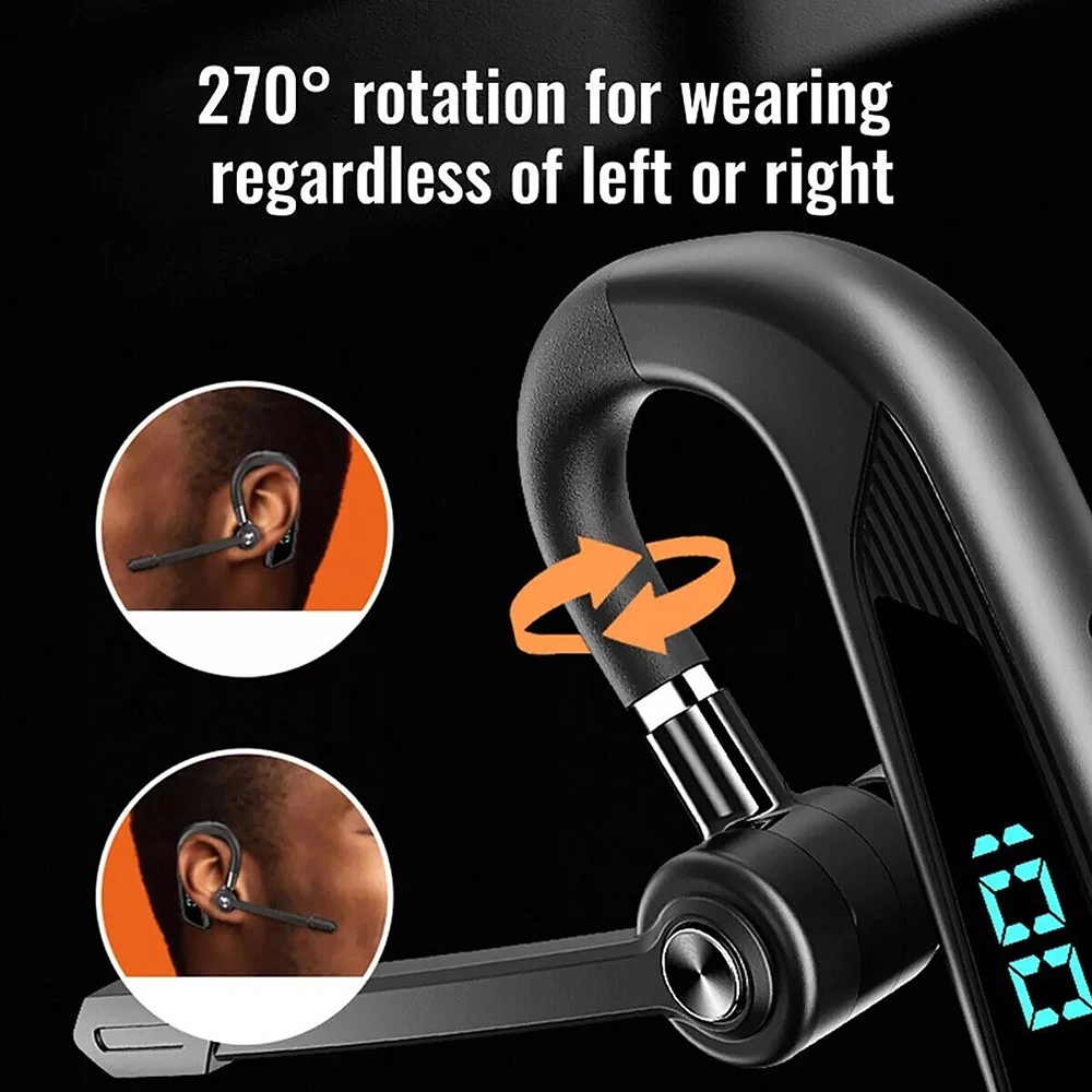 Dual Microphone Wireless Headphones Bluetooth Earphone ENC Noise Cancelling Hands-free Headset Busines Auriculares Driving