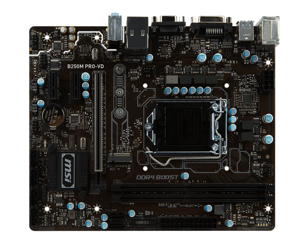 

Материнская плата MSI B250M PRO-VD Intel B250 LGA 1151 DDR4 32 ГБ M.2 Micro-ATX с поддержкой i7-6700 6500 6300 G4500 7700 7600 используется процессором