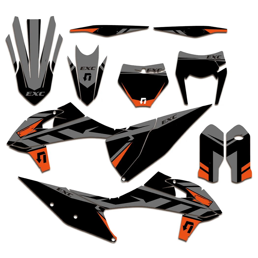 Para KTM EXC EXCF EXC-F 2020-2023 SX SXF SX-F 2019-2022 Kit gráfico de calcomanía adhesiva para motocicleta 125 150 250 350 450